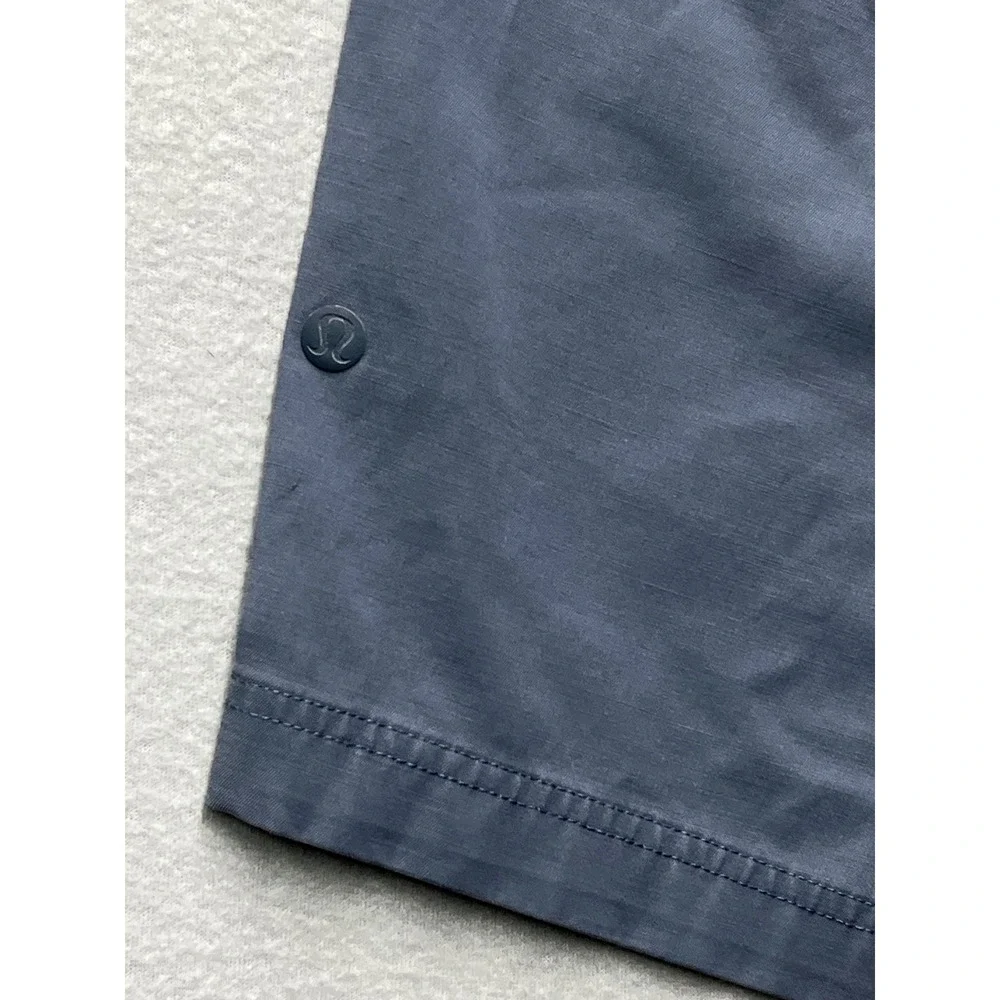 Lululemon Commission Shorts Mens 34 Blue Gray Technical Chino Golf 9 Inseam